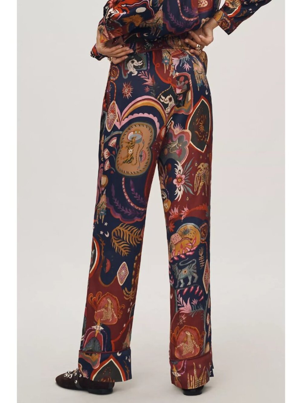 Farm Rio Surreal Printed Pants L - Picture 3 of 3